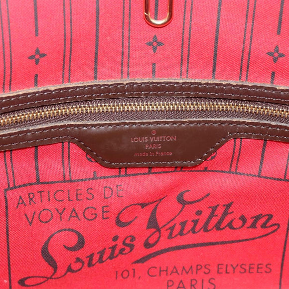 LOUIS VUITTON Damier Ebene Neverfull PM Tote Bag N51109 LV Auth 189782