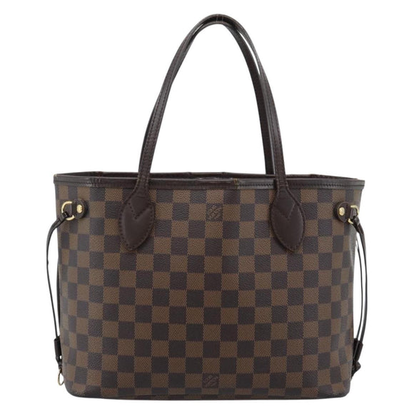 LOUIS VUITTON Damier Ebene Neverfull PM Tote Bag N51109 LV Auth 189782