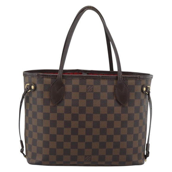 LOUIS VUITTON Damier Ebene Neverfull PM Tote Bag N51109 LV Auth 189782