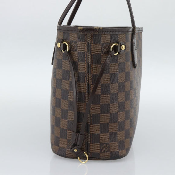 LOUIS VUITTON Damier Ebene Neverfull PM Tote Bag N51109 LV Auth 189782