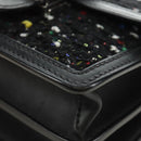 LOUIS VUITTON Daufine MINI Bag Tweed Black Silver M55491 LV Auth 189783SAM-16