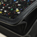 LOUIS VUITTON Daufine MINI Bag Tweed Black Silver M55491 LV Auth 189783SAM-18