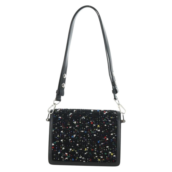 LOUIS VUITTON Daufine MINI Bag Tweed Black Silver M55491 LV Auth 189783SAM