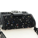 LOUIS VUITTON Daufine MINI Bag Tweed Black Silver M55491 LV Auth 189783SAM-6