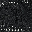Miu Miu Tote Bag Raffia Black Silver Auth 189784SM-15