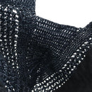Miu Miu Tote Bag Raffia Black Silver Auth 189784SM-18