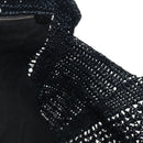 Miu Miu Tote Bag Raffia Black Silver Auth 189784SM-19