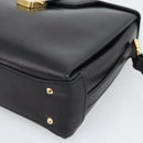 GUCCI Shoulder Bag Leather Black Gold Auth 189787A-10
