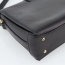 GUCCI Shoulder Bag Leather Black Gold Auth 189787A-13