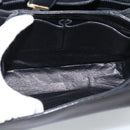 GUCCI Shoulder Bag Leather Black Gold Auth 189787A-16