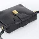 GUCCI Shoulder Bag Leather Black Gold Auth 189787A-6