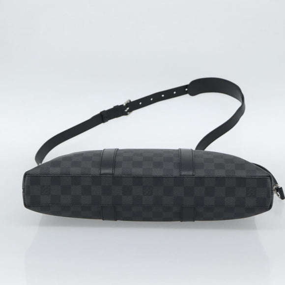 LOUIS VUITTON Damier Graphite Anton Briefcase N40024 LV Auth 189790V