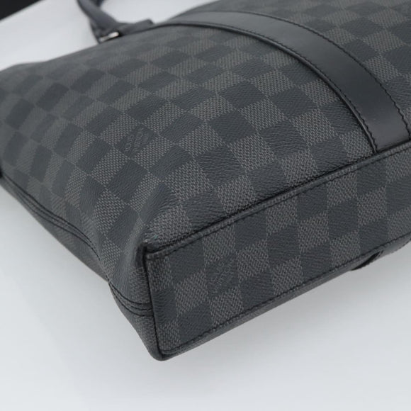 LOUIS VUITTON Damier Graphite Anton Briefcase N40024 LV Auth 189790V