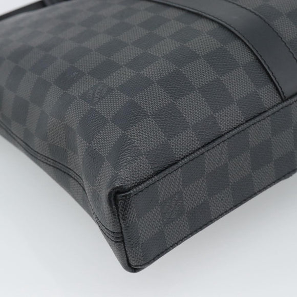 LOUIS VUITTON Damier Graphite Anton Briefcase N40024 LV Auth 189790V