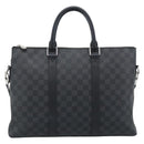 LOUIS VUITTON Damier Graphite Anton Briefcase N40024 LV Auth 189790V-13