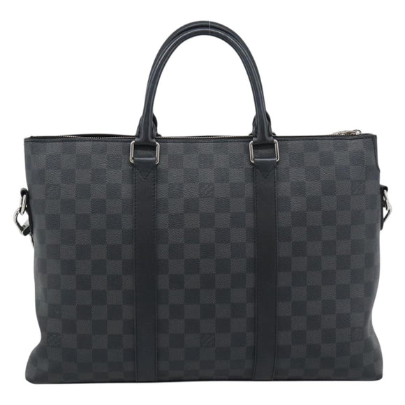 LOUIS VUITTON Damier Graphite Anton Briefcase N40024 LV Auth 189790V