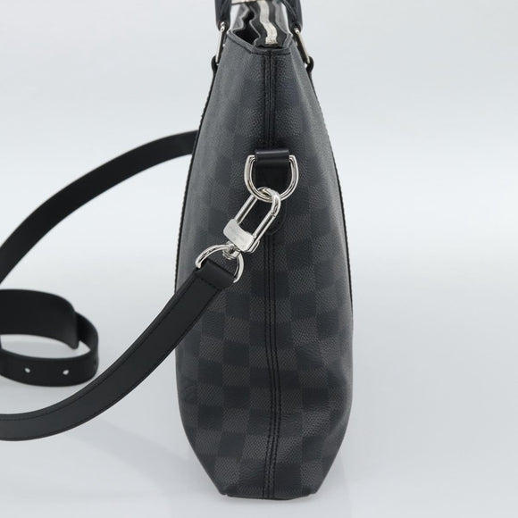 LOUIS VUITTON Damier Graphite Anton Briefcase N40024 LV Auth 189790V