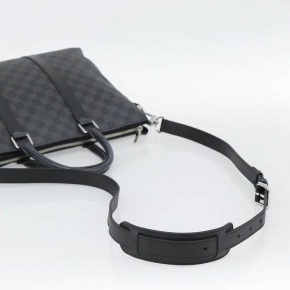 LOUIS VUITTON Damier Graphite Anton Briefcase N40024 LV Auth 189790V