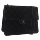 CHANEL Matelasse Chain Shoulder Bag Velor Black CC Auth 189792A-1