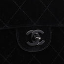 CHANEL Matelasse Chain Shoulder Bag Velor Black CC Auth 189792A-14