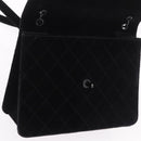 CHANEL Matelasse Chain Shoulder Bag Velor Black CC Auth 189792A-17