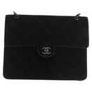CHANEL Matelasse Chain Shoulder Bag Velor Black CC Auth 189792A-2