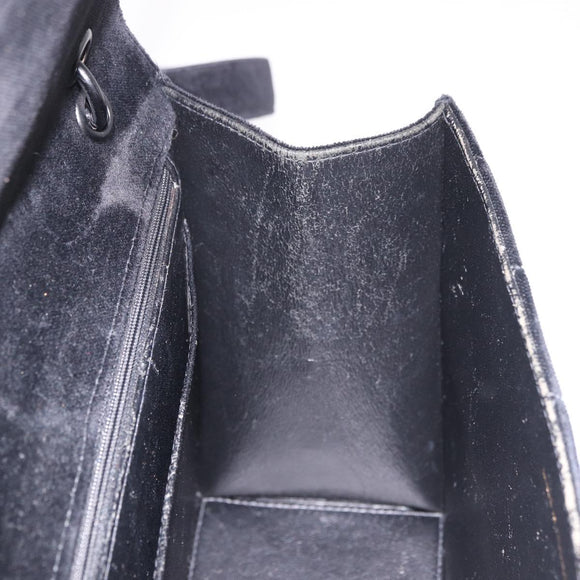 CHANEL Matelasse Chain Shoulder Bag Velor Black CC Auth 189792A