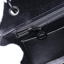 CHANEL Matelasse Chain Shoulder Bag Velor Black CC Auth 189792A-24