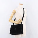 CHANEL Matelasse Chain Shoulder Bag Velor Black CC Auth 189792A-28