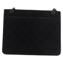 CHANEL Matelasse Chain Shoulder Bag Velor Black CC Auth 189792A-3