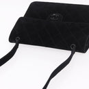 CHANEL Matelasse Chain Shoulder Bag Velor Black CC Auth 189792A-6