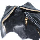 CHANEL Matelasse Chain Shoulder Bag Satin Black Gold CC Auth 189794V-21