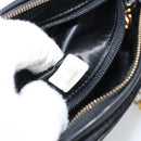 CHANEL Matelasse Chain Shoulder Bag Satin Black Gold CC Auth 189794V-12