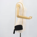 CHANEL Matelasse Chain Shoulder Bag Satin Black Gold CC Auth 189794V-23