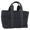 HERMES Acape Luco PM Hand Bag Nylon Black Auth 189796-1