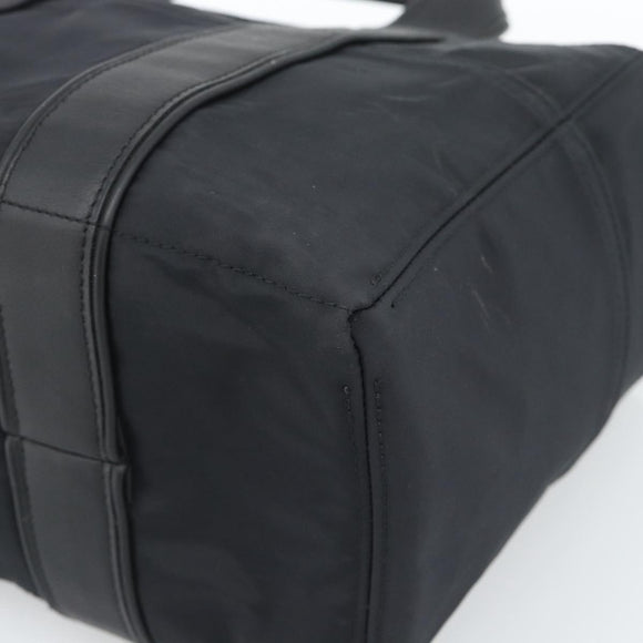 HERMES Acape Luco PM Hand Bag Nylon Black Auth 189796