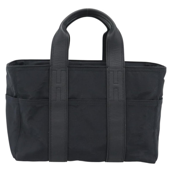 HERMES Acape Luco PM Hand Bag Nylon Black Auth 189796