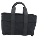 HERMES Acape Luco PM Hand Bag Nylon Black Auth 189796-3