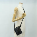 CHANEL Cambon Line Matelasse Shoulder Bag Leather Black Silver CC Auth 189797V-26