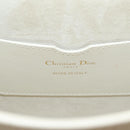 Christian Dior Bobby Shoulder Bag Leather White Gold Auth 189798M-24