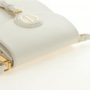 Christian Dior Bobby Shoulder Bag Leather White Gold Auth 189798M-7