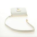 Christian Dior Bobby Shoulder Bag Leather White Gold Auth 189798M-8