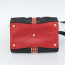 Miu Miu Hand Bag Leather 2way Red Gold Auth 189800A-5