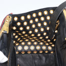 Miu Miu Hand Bag Leather 2way Red Gold Auth 189800A-22