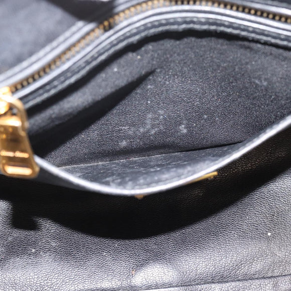 Miu Miu Hand Bag Leather 2way Red Gold Auth 189800A