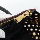 Miu Miu Hand Bag Leather 2way Red Gold Auth 189800A-27