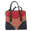 Miu Miu Hand Bag Leather 2way Red Gold Auth 189800A-2