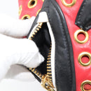 Miu Miu Hand Bag Leather 2way Red Gold Auth 189800A-31