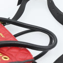 Miu Miu Hand Bag Leather 2way Red Gold Auth 189800A-14