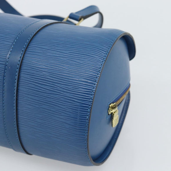 LOUIS VUITTON Epi Soufflot Hand Bag Blue M52225 LV Auth 189801A